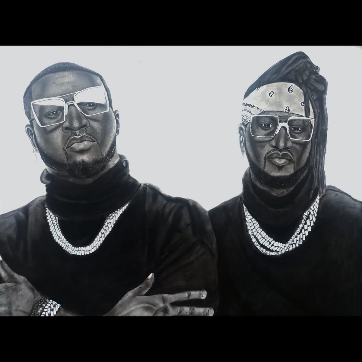 theladyartist_'s tweet photo. Finally done with my 24 x 36 inches artwork of my favorite artistes Peter and Paul Okoye @PeterPsquare @rudeboypsquare 🧎‍♀️, This is my biggest drawing and it took a lot of time and sleepless nights to make 😭😭, I'd really be happy if they see this cause I love them. 😭

#Papaya https://t.co/FPP3hY41tg