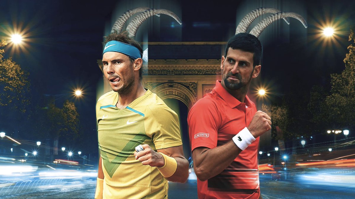 Goatković (<a href="/DjokerNole/">Novak Djokovic</a>) &amp; Goatdal (<a href="/RafaelNadal/">Rafa Nadal</a>) will lock horns again for the 59th time at RG 2022 QFs. 😱🎾💪🐐🐐

#djokovic #nadal #novakdjokovic #rafaelnadal #Tennis #RolandGarros #RolandGarros2022  #FrenchOpen2022 #FrenchOpen