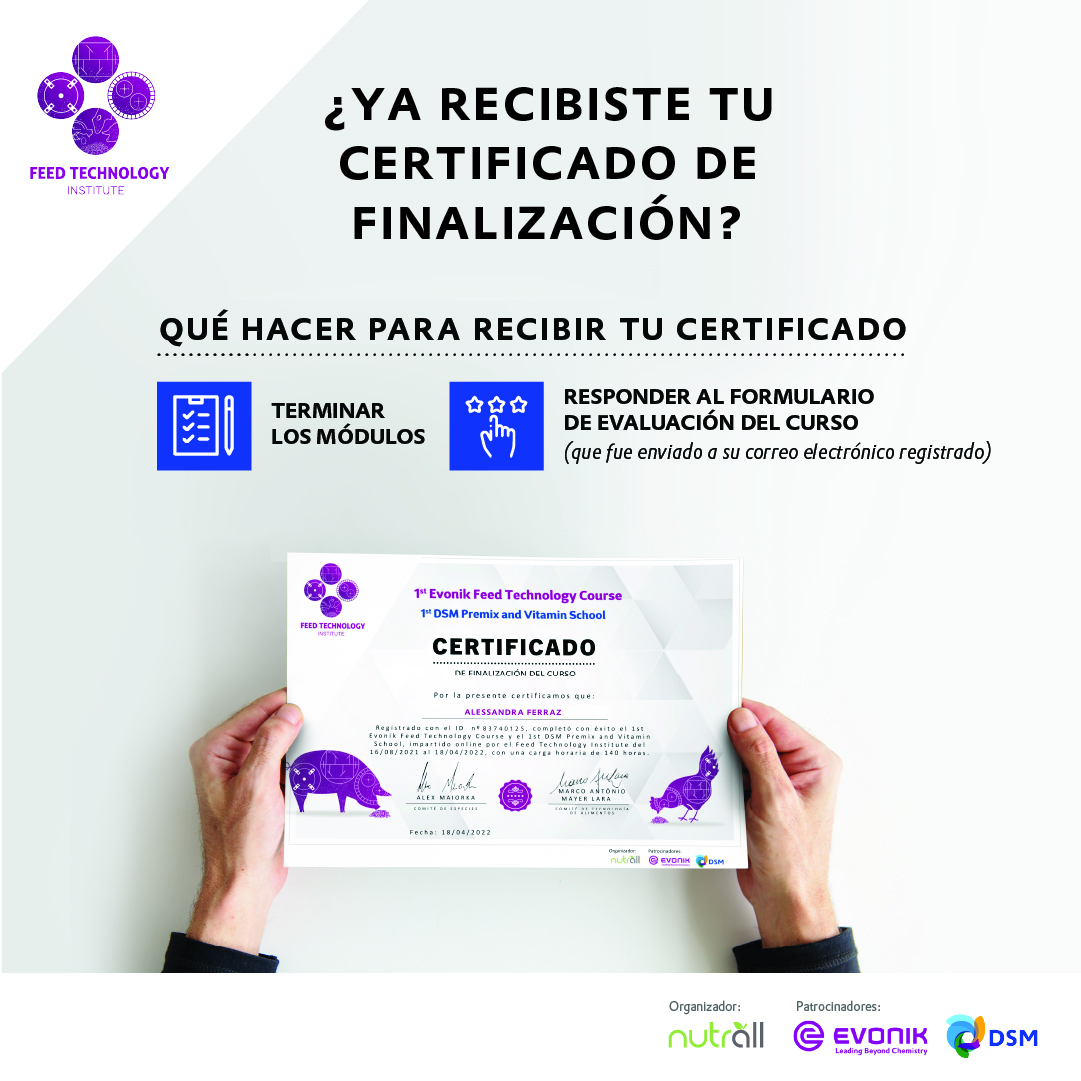 InstituteFeed's tweet photo. Não sabe como obter o certificado?

Acompanhe o nosso post!
#feedtechnologyinstitute #nutriçãoanimal #curso #proteínaAnimal #Tecnologia #cadeiaprodutiva #avicultura #suinocultura #produção #animalnutrition #course #animalprotein #knowledge #technology #poultry #swine #production https://t.co/PYKwW4Nofk