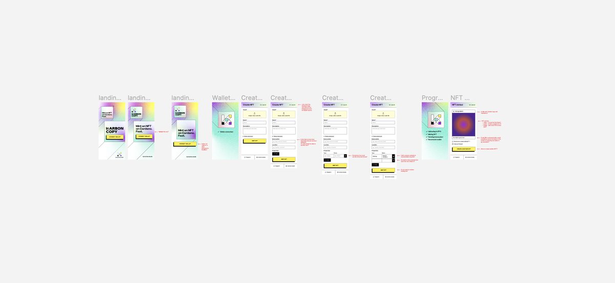 Whoop - first design drafts are in.
We may be biased but we think it looks pretty goooood. 

#CNFTProject #CNFTplatform #CNFTminting