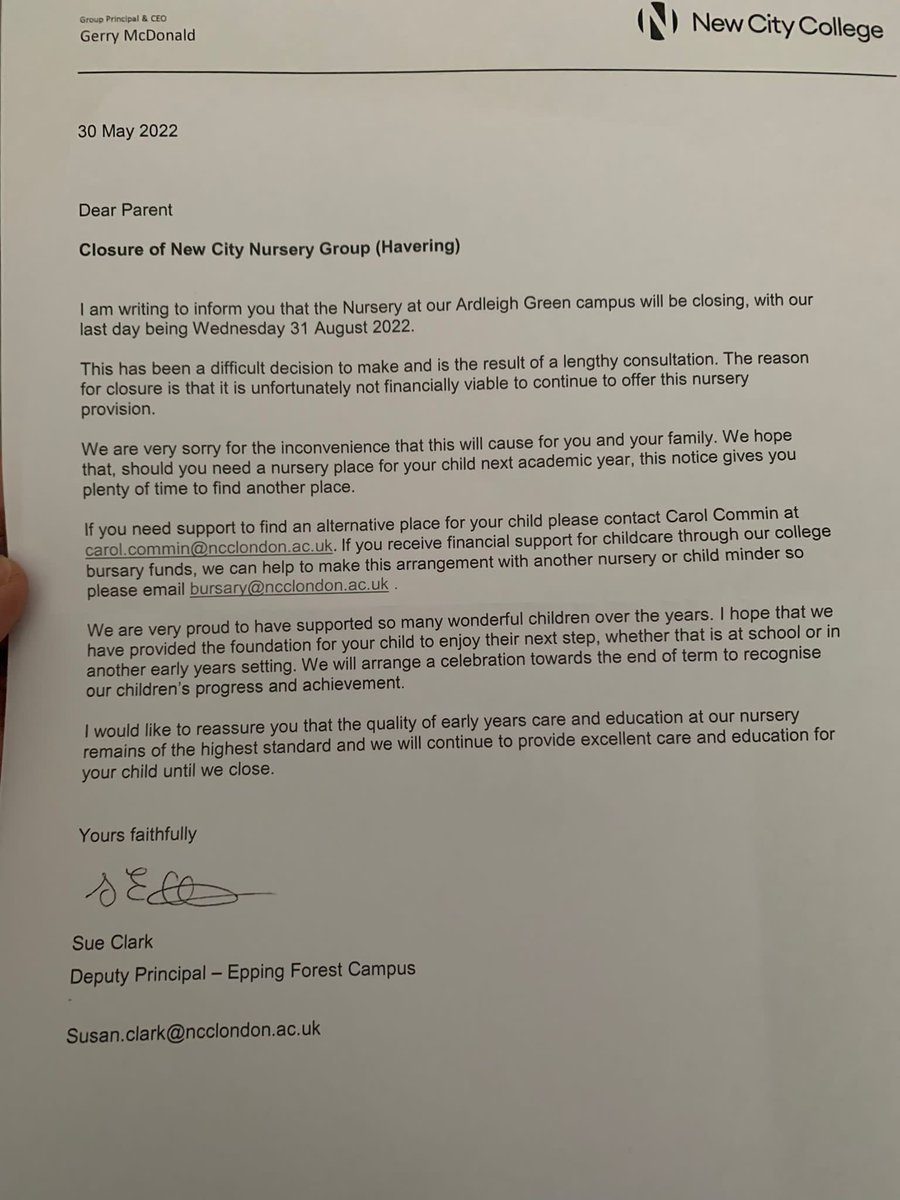 tpc1981's tweet image. Found out today that our daughter’s wonderful nursery - Stepping Stones located in @NCCArdleigh_ on Ardleigh Green Road is closing permanently in August. No consultation was made with families who will now face  increased work and money pressures during the cost of living crisis
