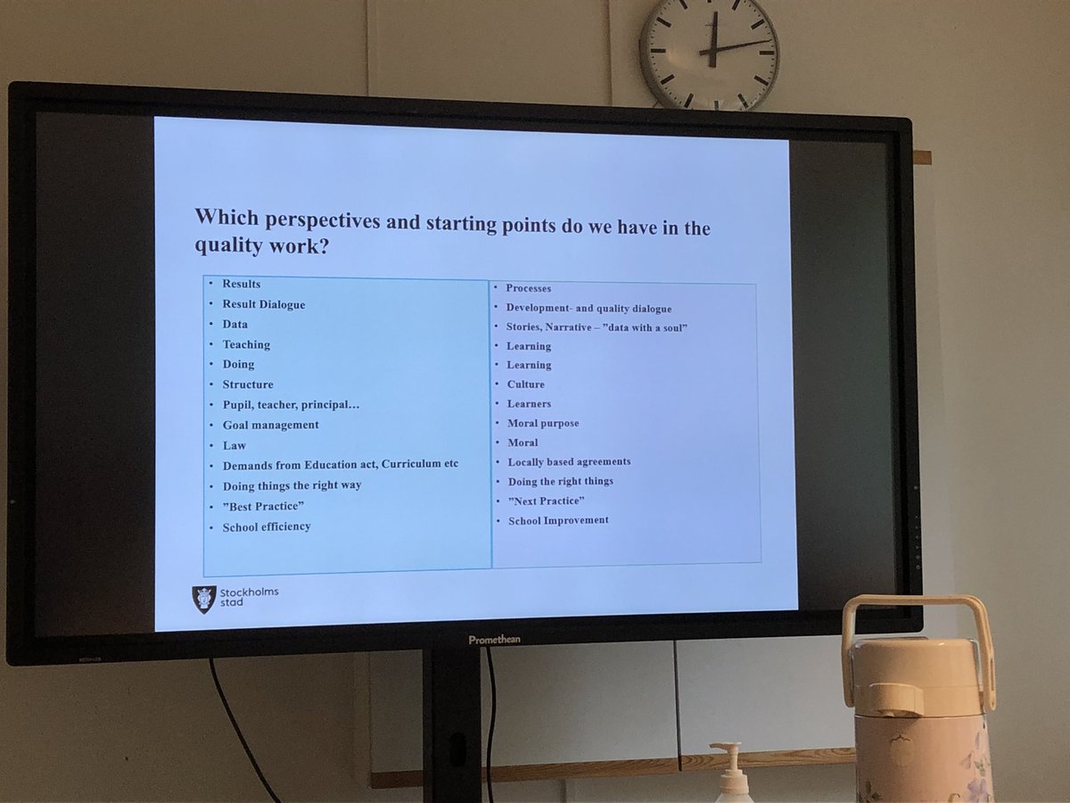 mxorto's tweet photo. Fascinated by “The narrative” at Kvickenstorspsskolan &amp; Skönstaholmsskolan. Principals told us that this is “everything you see and hear” and that they see themselves as learners as well. So,data with a soul”,aka street data @ShaneSafir @Fahlinas #Aprendrealescolaqueaprèn #MCAEA https://t.co/JXhB20hl20