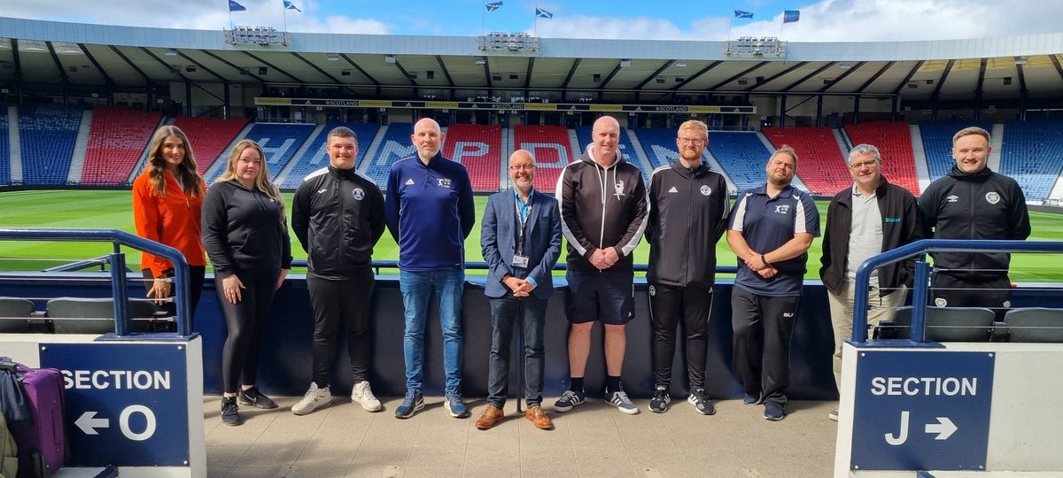 Kevinwhyte100's tweet photo. One of our facilitators recently attend a Mental Health Awareness Course at Hampden. The most inspirational and informative course presented by the amazing Mark &amp; Mel and arranged by James @andysmanclubuk ,@AndysmanclubSco @MarkFlemingPMHS, @SPFLTrust and @CMFoundation_ https://t.co/a2St3ciPoW
