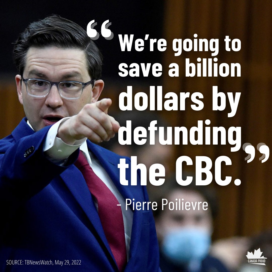 WeAreCanProud's tweet photo. Defunding the CBC and saving a billion dollars sounds like a good plan. 👍 https://t.co/7OX6dfgyhv