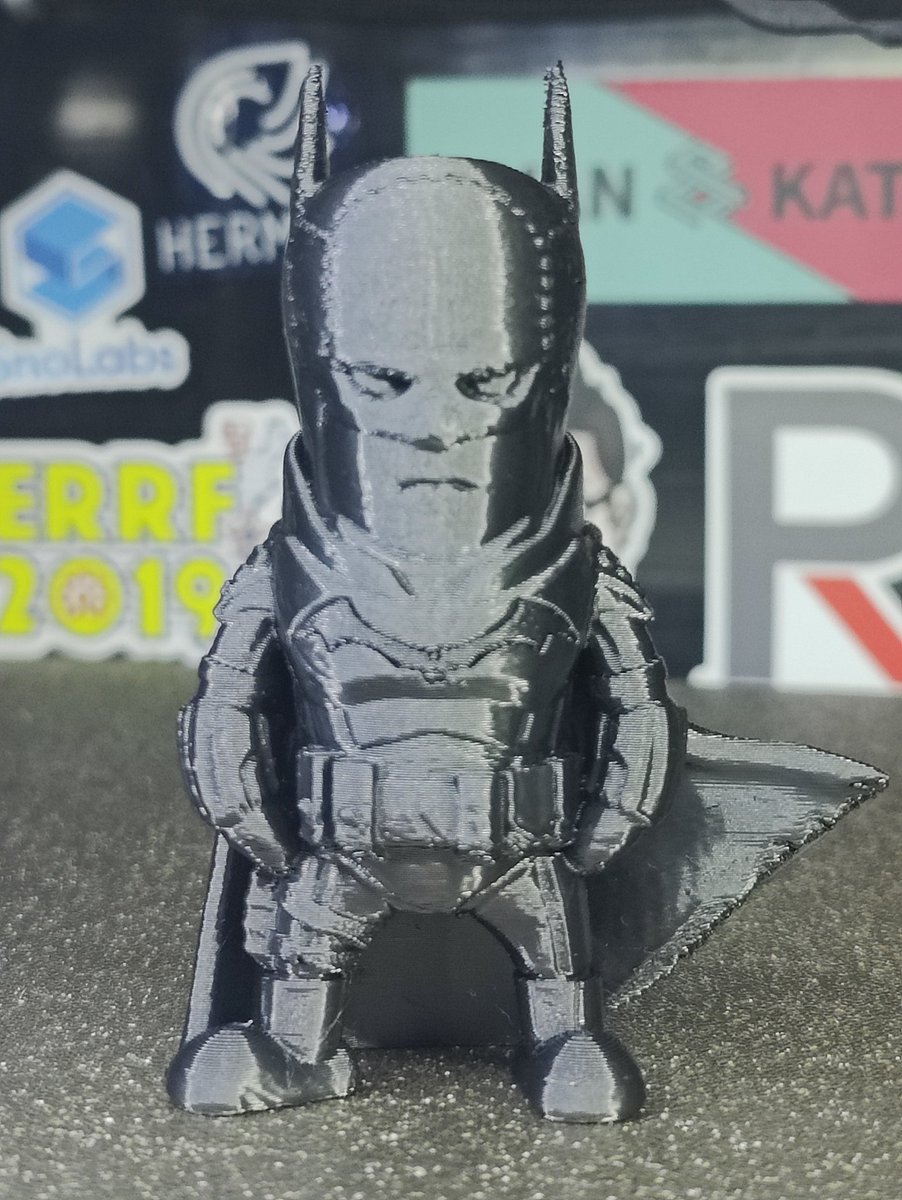 3D printed mini Batman modeled by <a href="/wekster2507/">Vedran Marjanovic Wekster</a> 
Printed in Black PLA from <a href="/filafi3d/">filafi</a>
#3Dprinting #3Dprinted #TheBatman