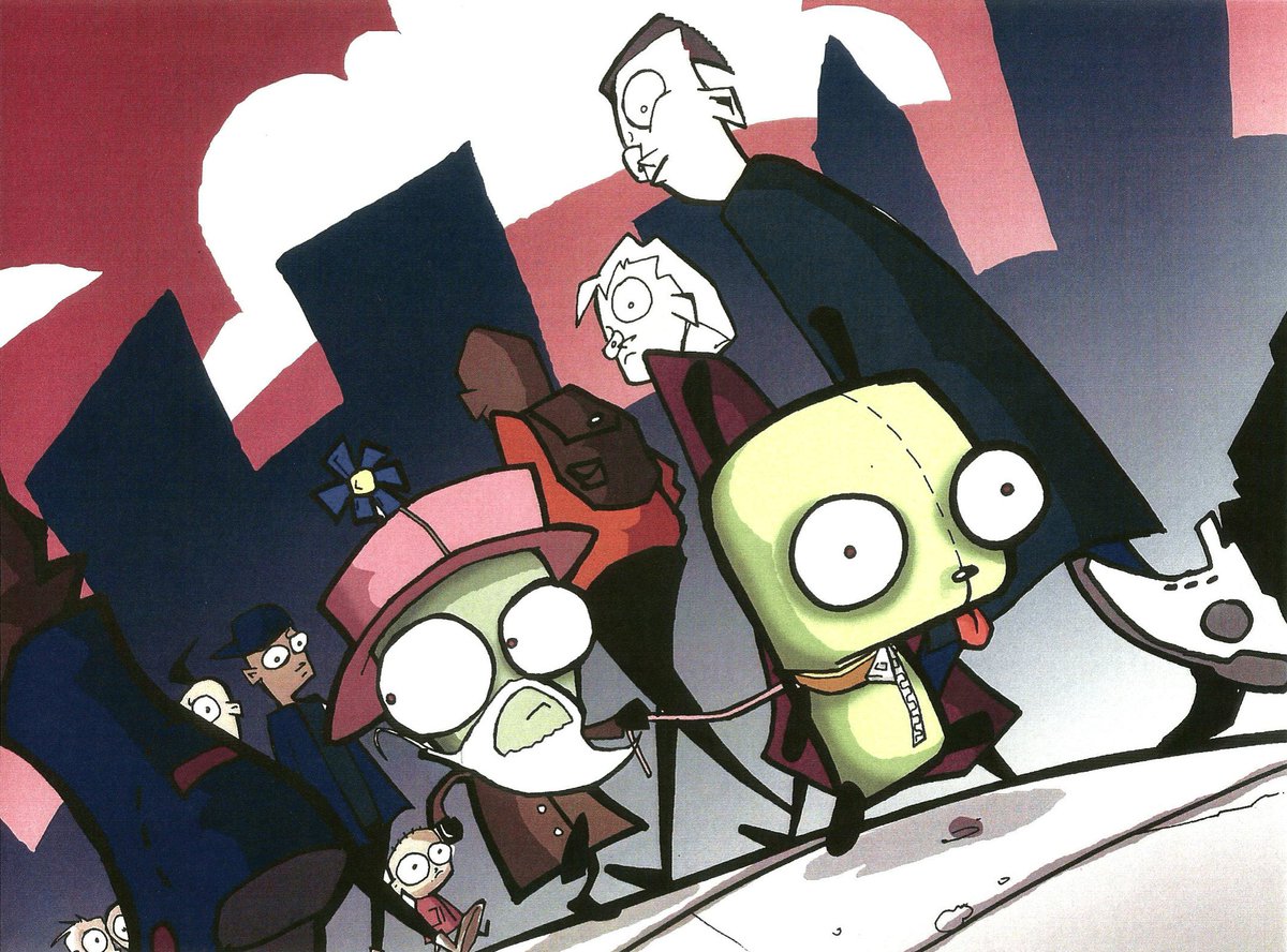 notjustcart00ns's tweet photo. Art from the "Invader Zim" pitch bible [2001] https://t.co/lxQnK6LzzF