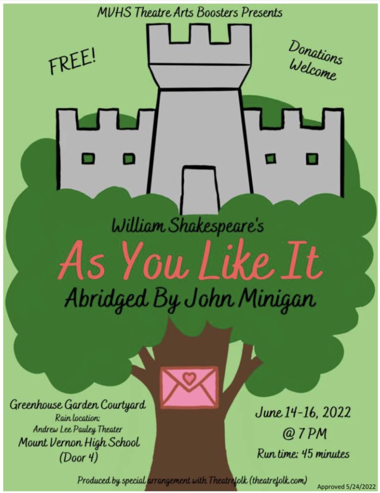 MVHSTheatreArts's tweet photo. Did you know our final production is FREE?!? Mark your calendars now: June 14-16 at 7pm!
(Donations welcome!) https://t.co/UANU6Fe9D1