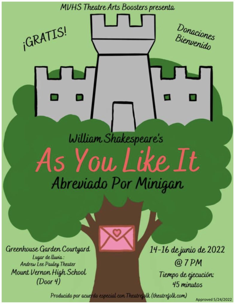MVHSTheatreArts's tweet photo. Did you know our final production is FREE?!? Mark your calendars now: June 14-16 at 7pm!
(Donations welcome!) https://t.co/UANU6Fe9D1