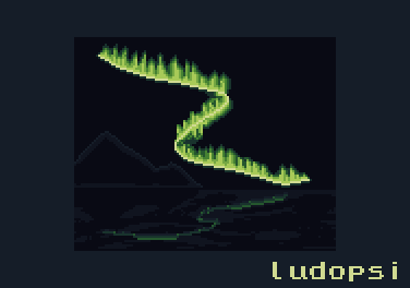 ludopsi's tweet photo. busy days won't stop...I will need to catch up on my missed entries for #PixelMAYnia well after May.
At least I managed something today
for 
Day 30 of #PixelMAYnia
Aurora
#pixelart 

not sure how to do believable water and reflections...a lot to learn I have https://t.co/cQX4ggxzC9