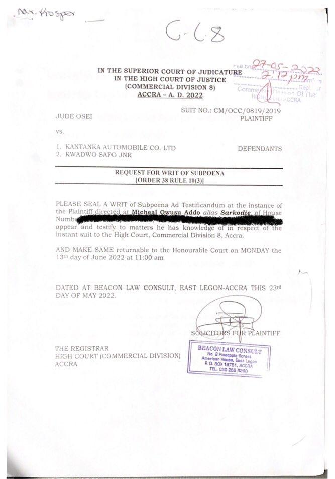 Sarkodie to appear in court over Kantanka