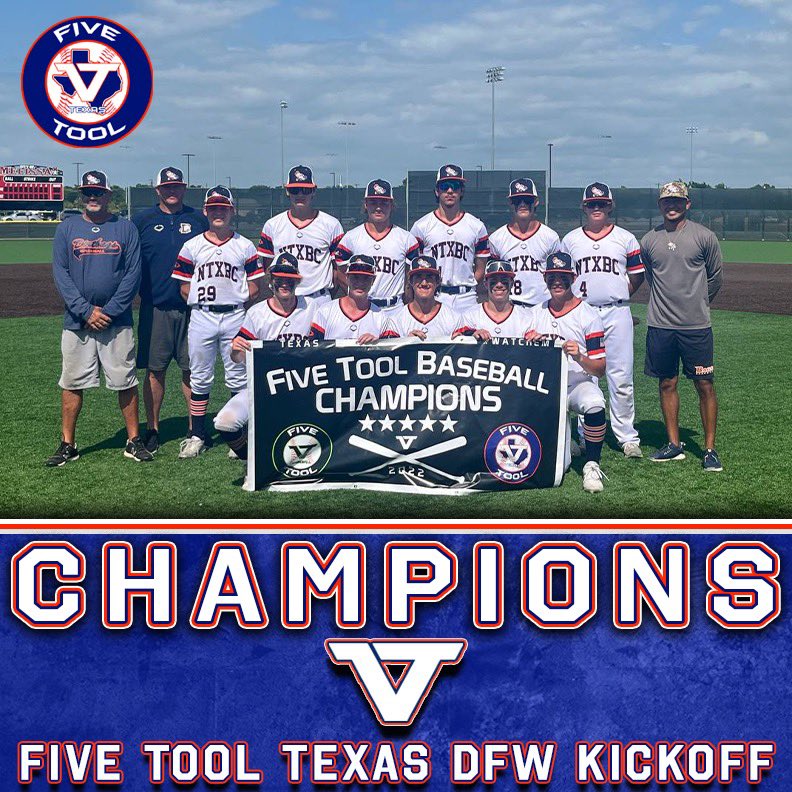 ✭Five Tool Texas✭ (@fivetooltexas) on Twitter photo 🏆Champions🏆
Congrats to <a href="/NTXBC_DIRTBAGS/">NTXBC Dirtbags</a> 2025 Woods on winning the 15U National Division Championship of the <a href="/FiveTool/">Five Tool Baseball</a> Texas DFW Kickoff.
#WatchEm 🏆Champions🏆
Congrats to <a href="/NTXBC_DIRTBAGS/">NTXBC Dirtbags</a> 2025 Woods on winning the 15U National Division Championship of the <a href="/FiveTool/">Five Tool Baseball</a> Texas DFW Kickoff.
#WatchEm