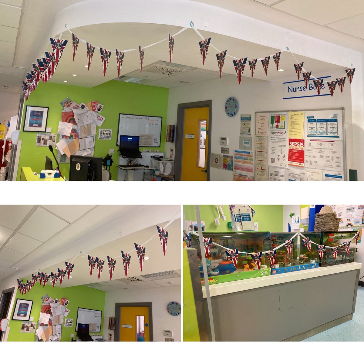 Jubilee ready in Children’s ED #PlatinumJubilee <a href="/Gemwoko/">Gemma Watkins 🐝💙</a> <a href="/ED_SteppingHill/">Emergency Department Stepping Hill</a>