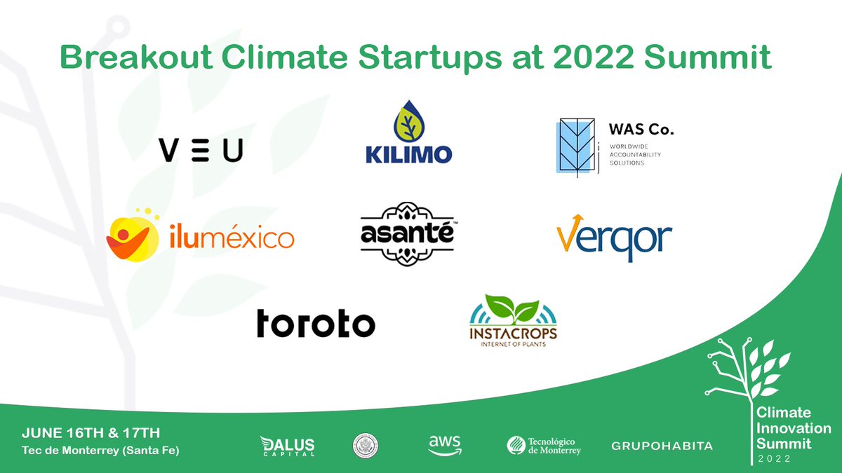 Congratulations to the outstanding list of startups selected to pitch at the 2022 LATAM Climate Innovation Summit! 👏🏻 👏🏻
We are less than three weeks away from this catalytic event - Interested in participating? Have a role in fighting climate change in LATAM? Comment below. 🍃