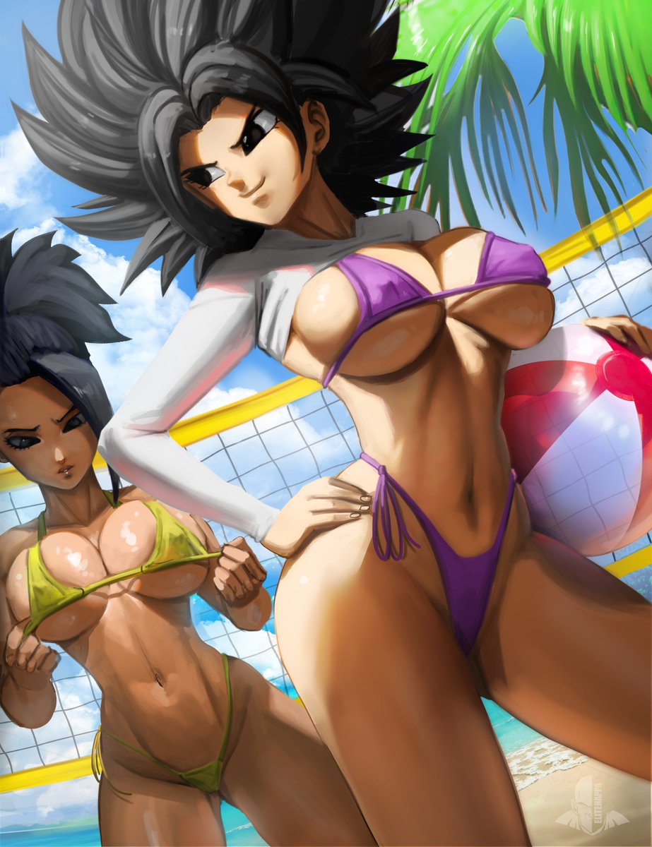 Elitenappa1's tweet photo. Kale and Cauli Beachball. 
Would you join in?
#DragonBall #ドラゴンボール #ドラゴンボール超 #Kale #caulifla https://t.co/r85JNHA8DW
