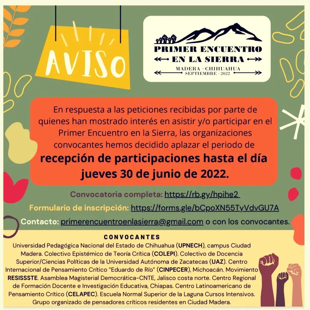 CentroRius's tweet photo. Primer Encuentro en la Sierra

¡Atento Aviso!

#SoyCINPECER https://t.co/9x0ZnlPMHd