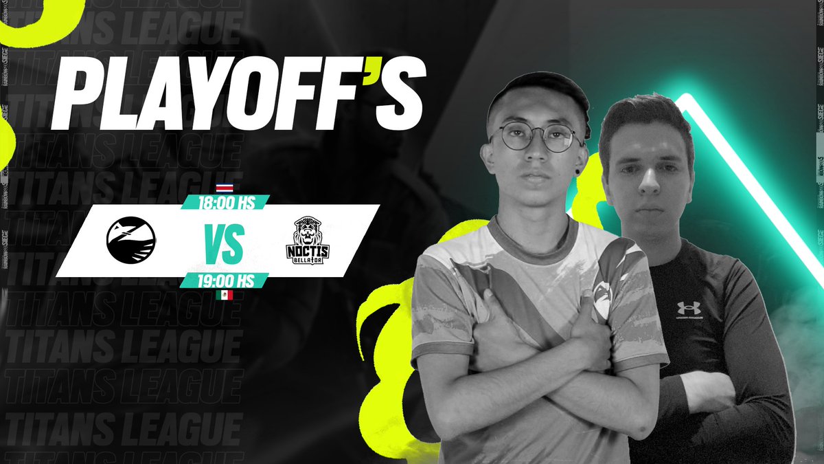 #Playoffs  / @R6esportsLATAM 

Estamos en la recta final de la Titans League, no se pierdan el enfrentamiento entre <a href="/zwan_gg/">🦢Zwan Gaming🦢</a> VS <a href="/Noctis_Bellator/">Noctis Bellator</a> 

twitch.tv/titansleague