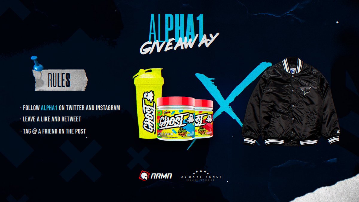 Alpha1GG's tweet photo. 🎊 GIVEAWAY ANNOUNCEMENT 🎊

To celebrate our fellow Proze joining FaZeclan we are giving away: 

⁃@FaZeClan X Starter Jacket 
⁃@GhostLifestyle Bundle 

Reply with your size! ❤️‍🔥

How to enter ⬇️

#FaZeProze #AlphaMove https://t.co/oEsiepK7lB