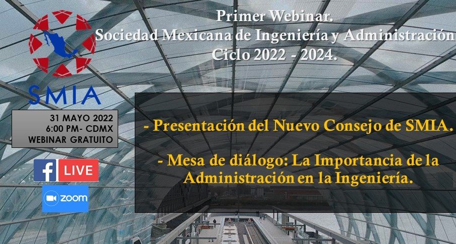 SMIA_OFICIAL's tweet photo. Te invitamos a conocer a la nueva mesa directiva de @SMIA_OFICIAL 2022-2024, donde conversaremos sobre la Importancia de la Administración en la Ingeniería a treves de #FacebookLive o en la siguiente liga para #Zoom.
https://t.co/G3eXqCsTkP 
ID : 826 6639 0587 
Código: 832433 https://t.co/kTthrUPgVE