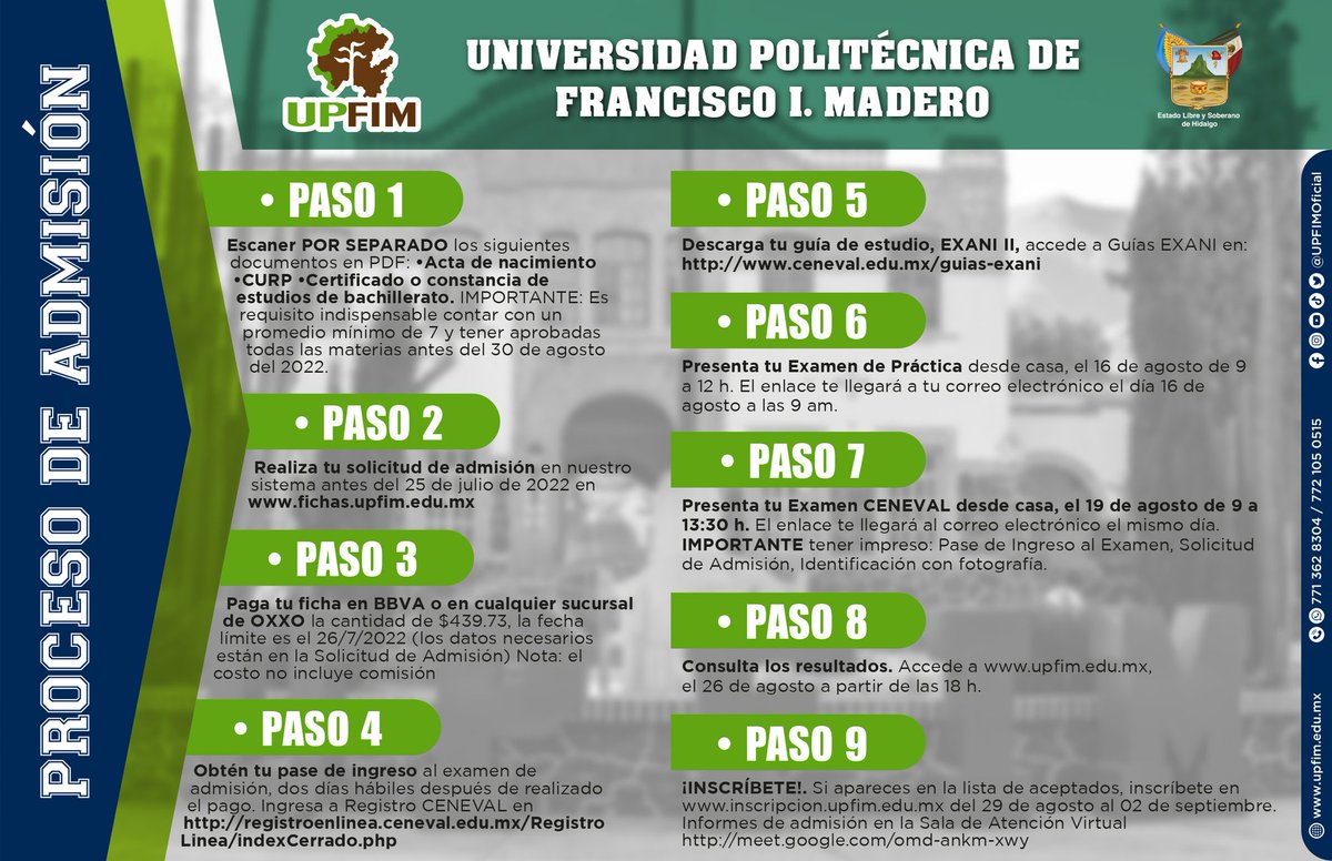 UPFIM_Oficial's tweet photo. 𝐂𝐨𝐧𝐯𝐨𝐜𝐚𝐭𝐨𝐫𝐢𝐚 𝐝𝐞 𝐀𝐝𝐦𝐢𝐬𝐢𝐨́𝐧 𝟐𝟎𝟐𝟐
Descubre nuestras 8 ingenierías.
La UPFIM abre sus puertas a jóvenes con sueños por cumplir y metas profesionales por alcanzar, con aspiraciones y deseos de ser exitos@s. 
 Tramita tu ficha en https://t.co/c54ez80Bnd https://t.co/5yDLRKiZTu