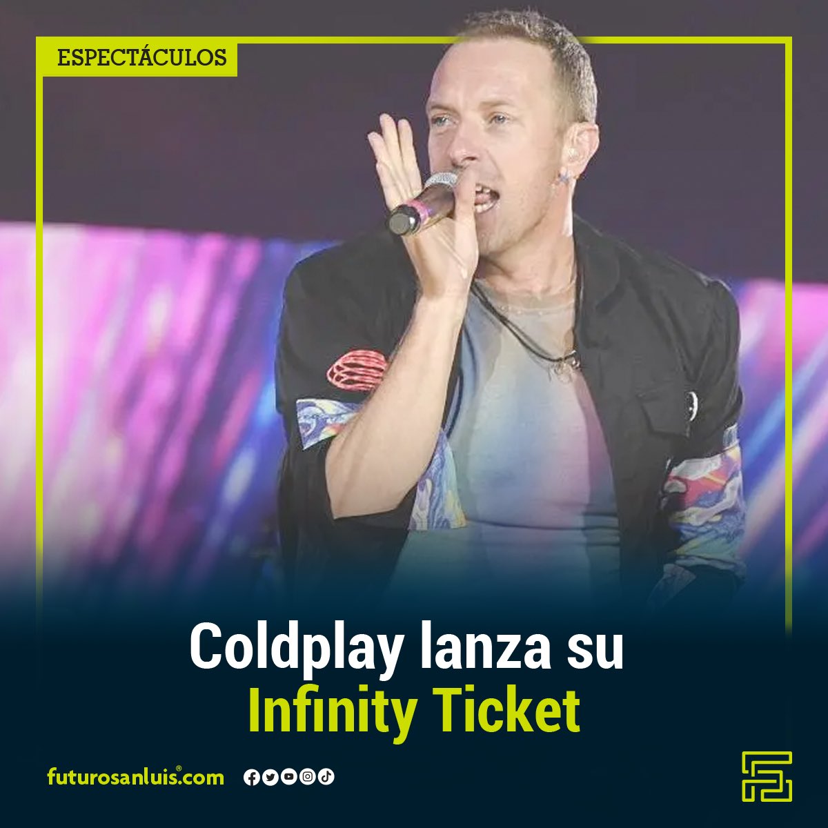 futurosanluis's tweet photo. @coldplay lanza su #InfinityTicket, pero ¿qué es esto?, es un lote de boletos a bajo costo, una forma más de consentir a su público, sobre todo aquel que no puede costear la entrada a uno de sus conciertos. #ElFuturoEsHoy https://t.co/CuN7p33pJ8