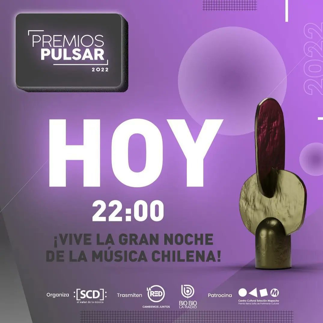 DiscosRockCL's tweet image. Hoy desde las 22 horas sintoniza @LaRedTV para seguir los premios @PulsarCL 2022. ¡Hoy se sabe si ganamos! Acompáñanos y deséanos éxito 🥹