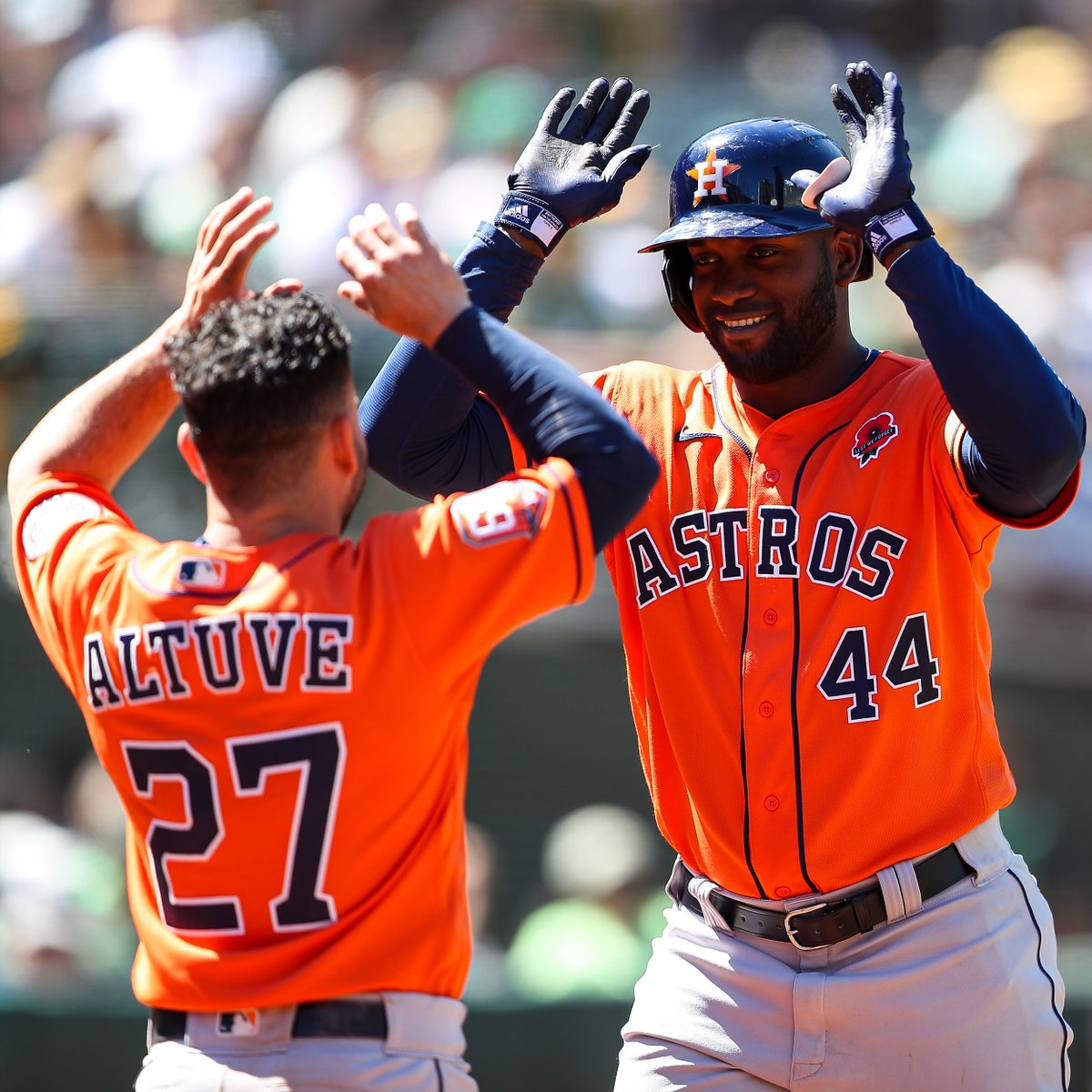 astros's tweet photo. 1,307 feet of home runs from these two. 🤯 https://t.co/CwPnMDrJl4