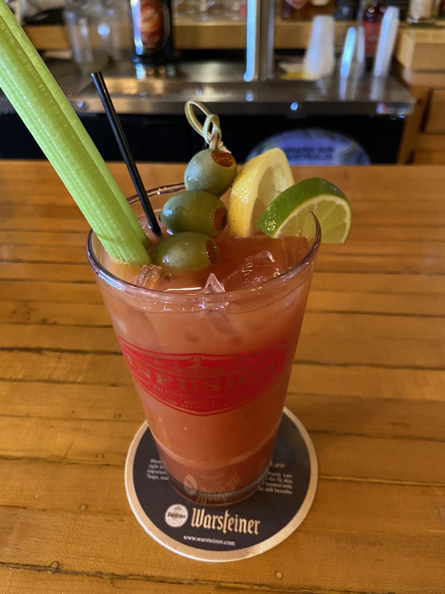 SP__1994's tweet photo. Memorial Day Bloody Mary. 
Made with Stoli Cucumber Vodka, it gives this drink a fresh cucumber flavor to balance the subtle spiciness of the chillies &amp; peppers mix. 🍹 https://t.co/NdK52QpYZA