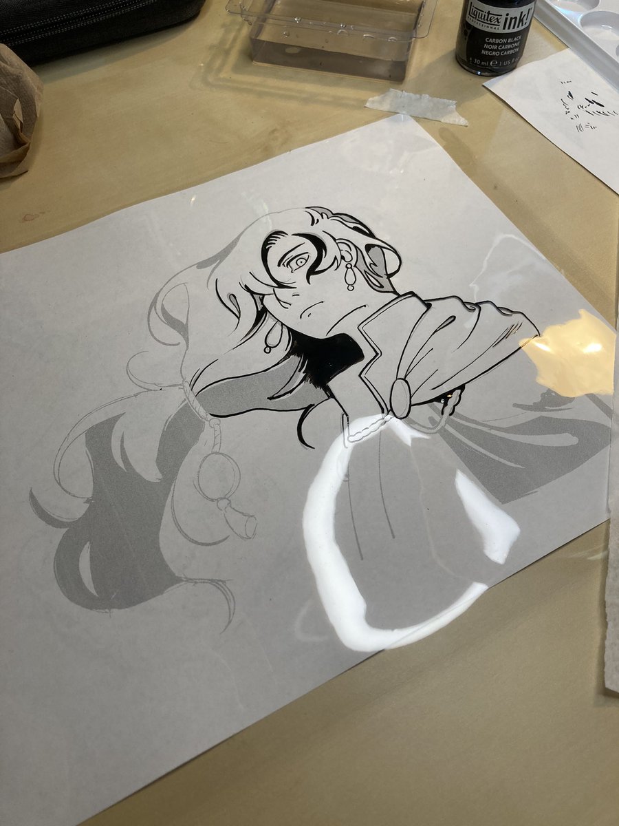 It's been such a long long time since I've inked. My lines are heavy and my hands are shaking but it's cool?