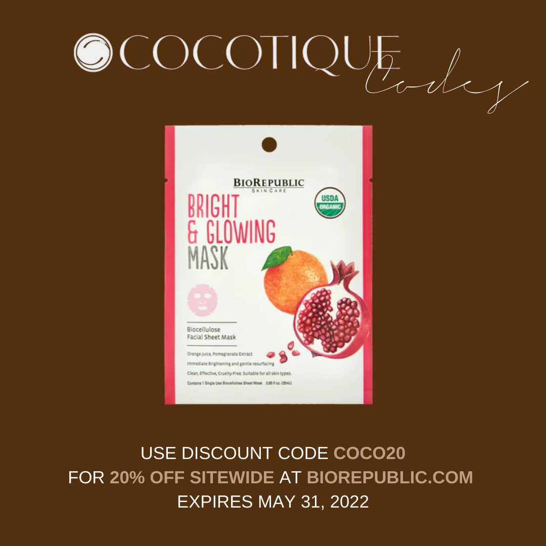 LoveCocotique's tweet photo. Don't miss out on saving on @biorepublic products sitewide using our discount code!⁠⁠⁠⁠
⁠⁠⁠⁠
Head over to their website to use the discount code shown, which expires tomorrow!✨⁠
⁠
#cocotique #lovecocotique #cocotiquecodes #discountcodes #biorepublic https://t.co/ychmruSoTo