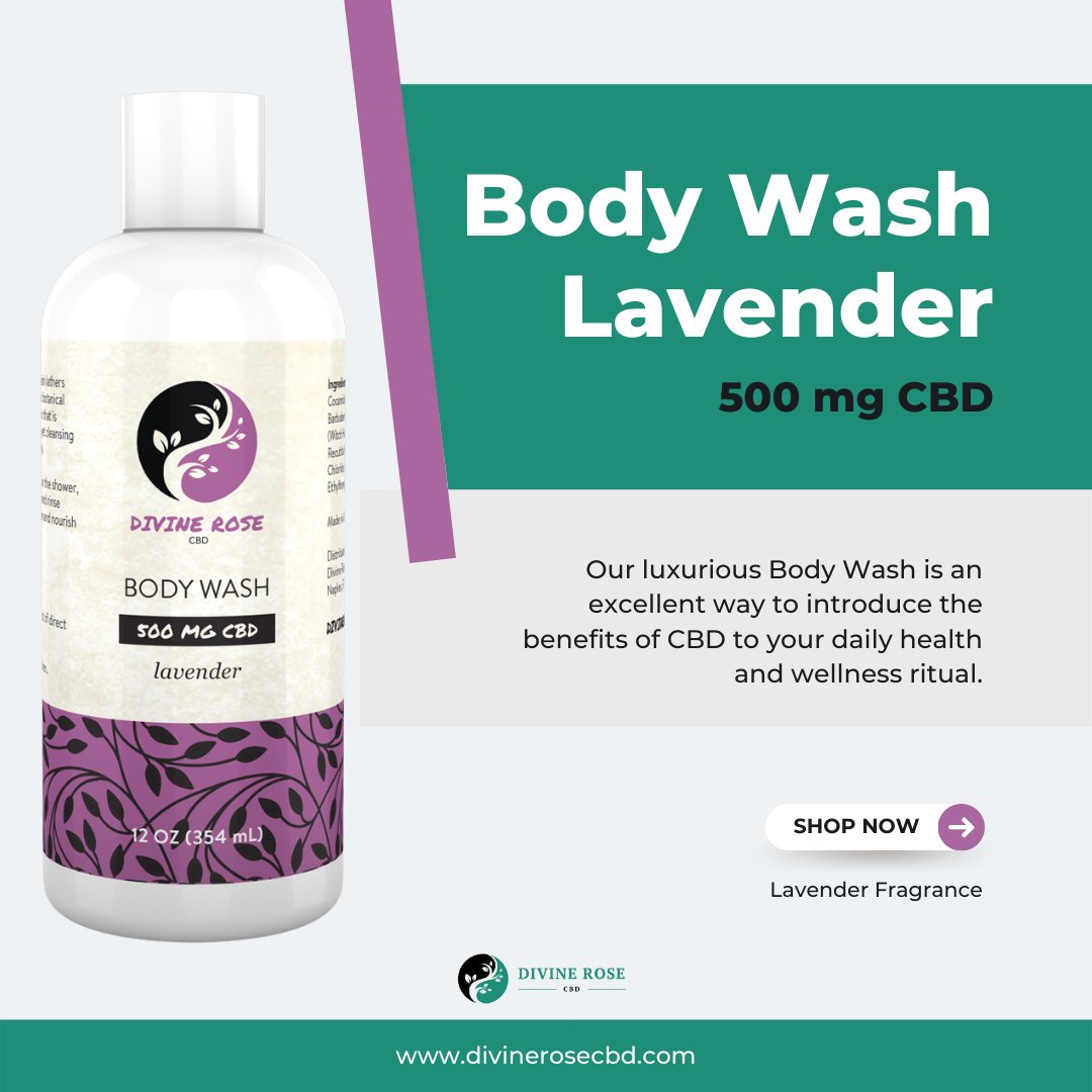 divinerosecbd's tweet photo. CBD Infused Body Wash - Lavender
Our luxurious Body Wash is an excellent way to introduce the
benefits of CBD to your daily health and wellness ritual.

#skintips #healthyskin #beauty #acnetreatment #clearskin #selfcare #skincareregime #natural
#cbdlife #hemp #cbdproducts https://t.co/WLQLbZEuLf