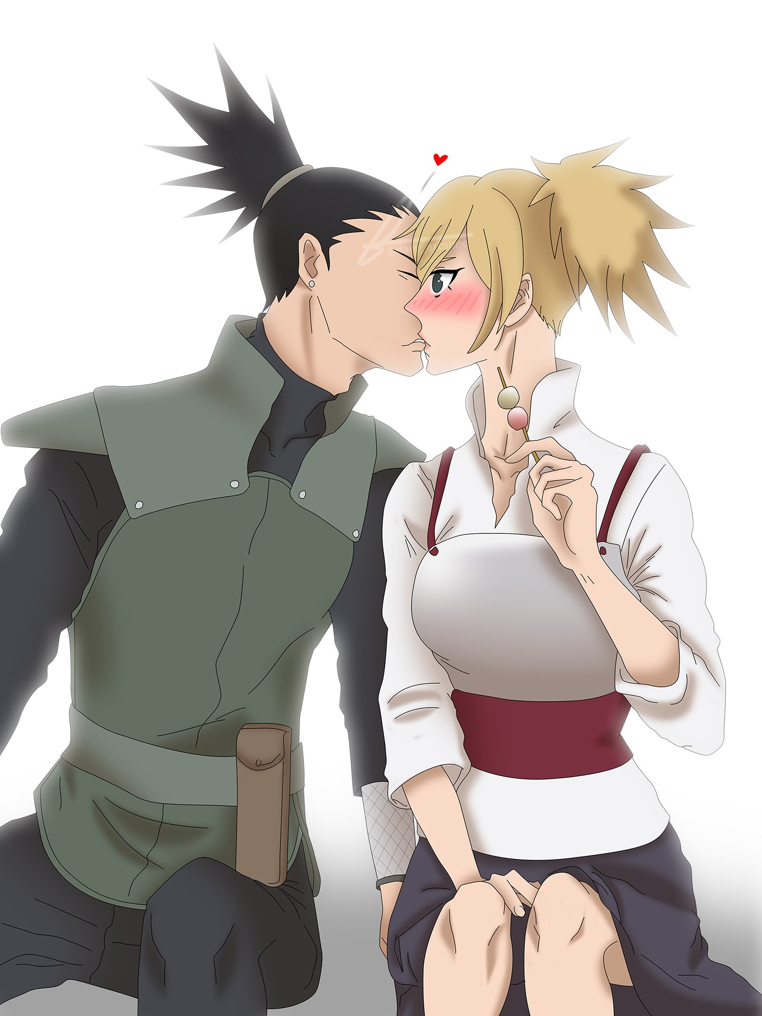 Naruto Shikamaru And Temari Kiss 