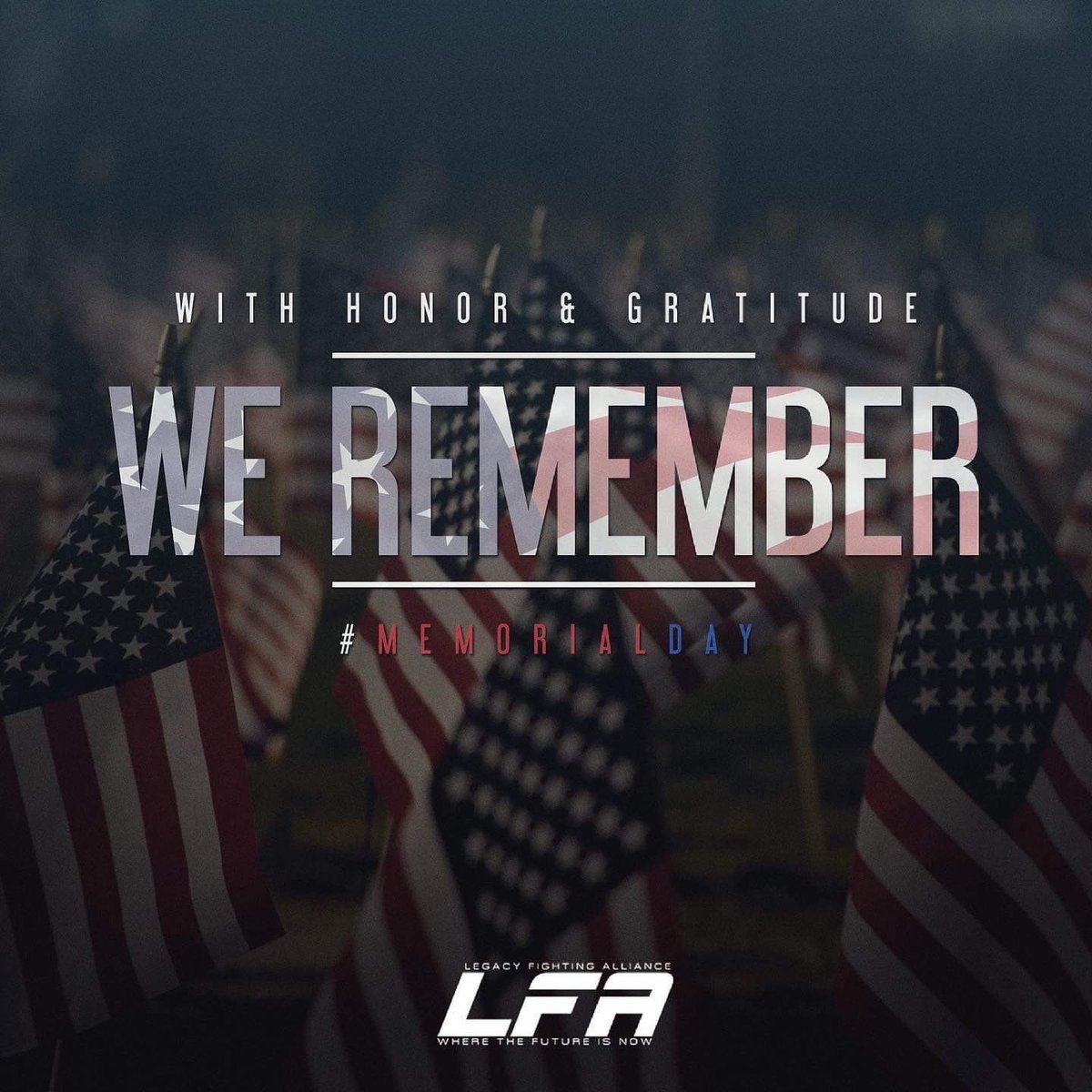 With Honor & Gratitude, We Remember. Happy Memorial Day! 🇺🇸 #MMA #LFANation #MemorialDay