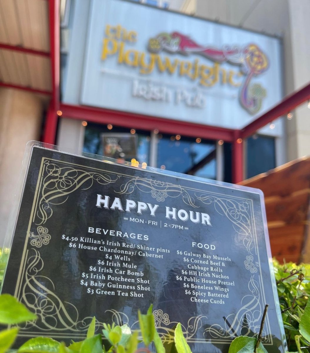 Cheers to Monday! 🥂 You can make any day a better day by heading to Playwright Irish Pub's happy hour! Make sure to check out their killer appetizers and drinks this week.  

📸 : @playwrightpubdallas