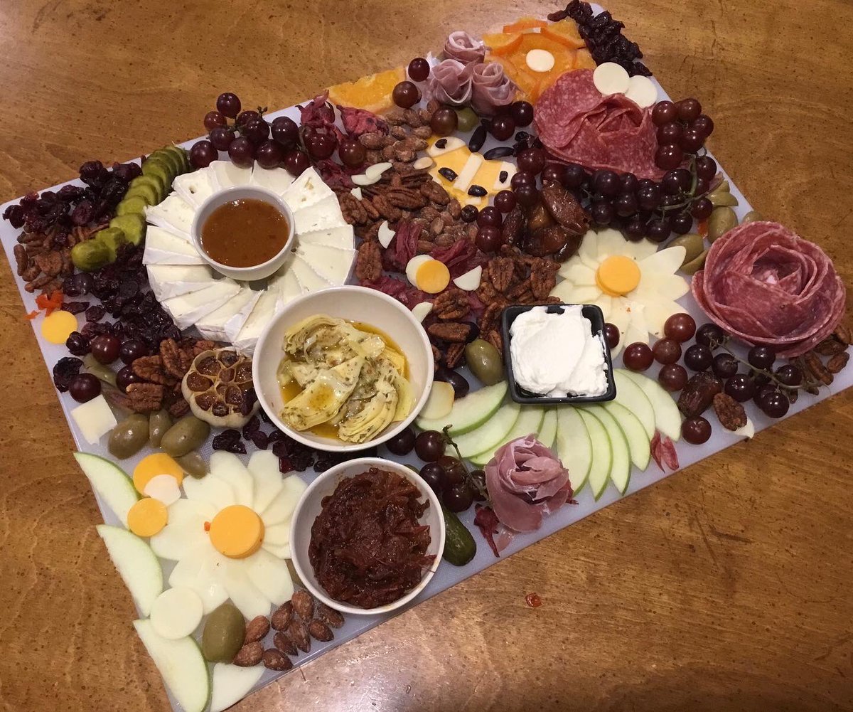 The “Garden of Eating”. My entry for the <a href="/DaTSaUcELA/">D.a.T. SaUcE</a> #charcuteriecontest. In addition to all the tasty #glutenfree meat, cheese, and fruit, I used #datsauce to spice up my tomato &amp; onion jam, apricot sauce, and my marinated artichoke hearts. #celiac #TopChefJr #charcuterieboard