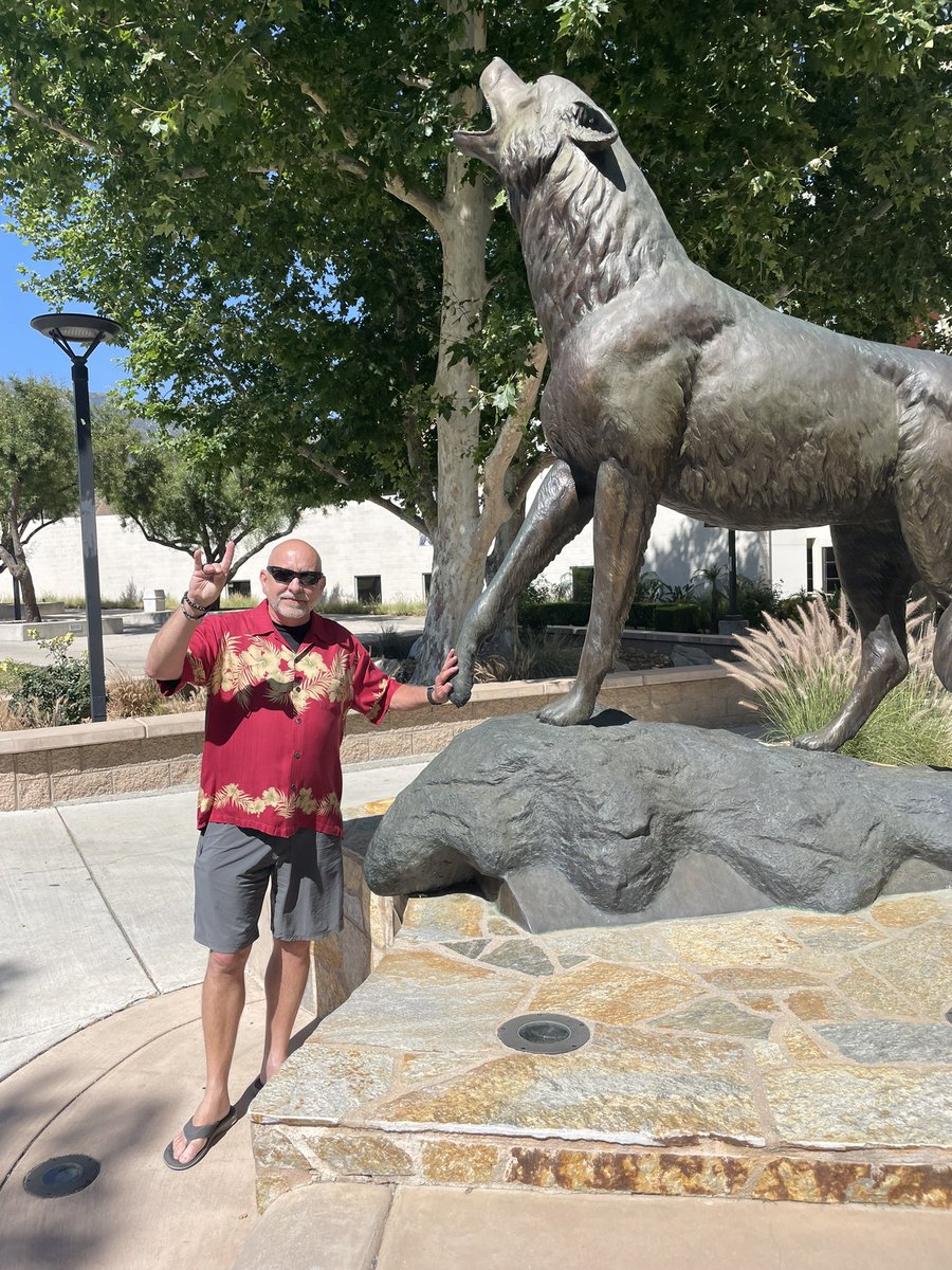 CalStateCISO's tweet photo. In the #csutour home stretch! SO awesome to stop at MY alma mater @CSUSBNews and rub the Coyote Paw! Shout outs to @CSUSBITSVP @GerardAu @CalStateFelix and @CSUSBAlumni and @CSUSB_PA #GoYotes #MadeInTheCSU @calstate https://t.co/pIHn7LjV5U https://t.co/J8fREfeAnw