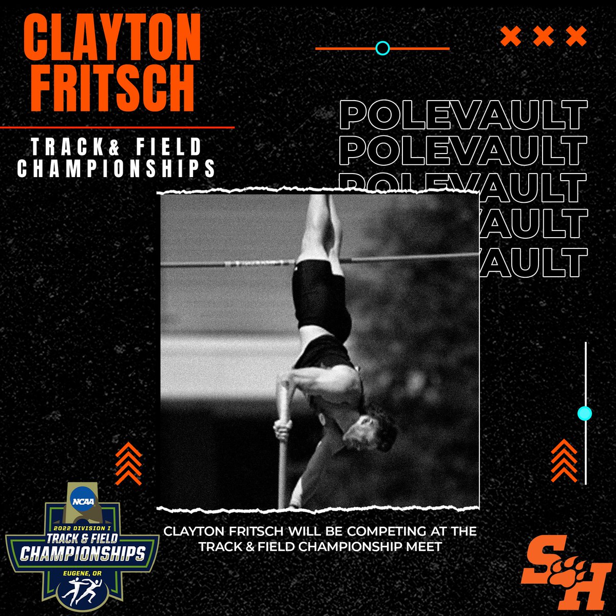 BearkatsTFXC's tweet photo. Clayton Fritsch is heading to Eugene, Oregon for the Track &amp; Field Championships! https://t.co/6ghVA75x6i