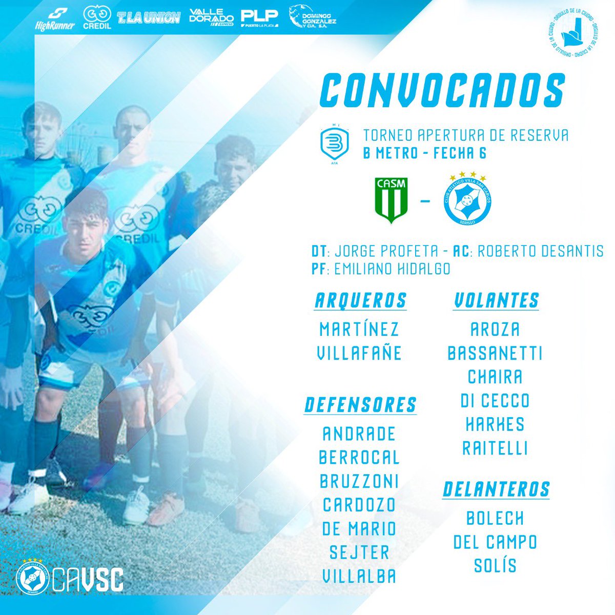 VSCJuveniles's tweet photo. 📝 Los Villeros no perdieron los puntos y mañana buscarán otros tres, importantes para seguir escalando. Estos son los convocados por el CT para viajar mañana por la mañana. ¡Vamos todos juntos!

#SomosVillaSanCarlos 🇧🇼 #VamosLaVilla 💙 https://t.co/v4FPacOmo4