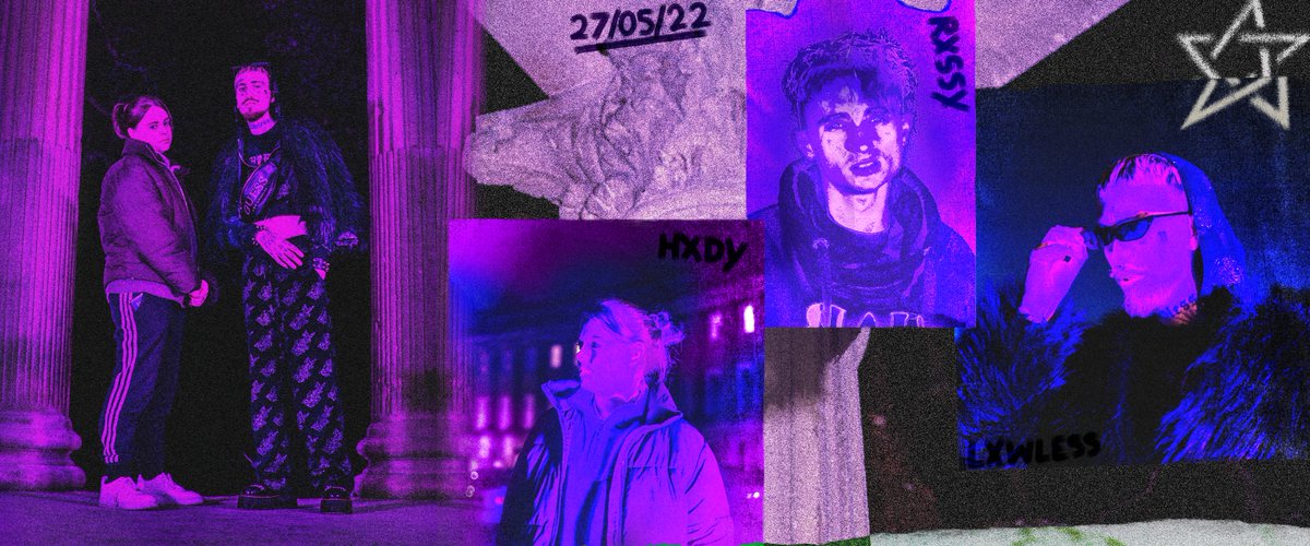 collage promo post for "cody" <a href="/HXDY2424/">HXDY</a> @Rossi199x @LXWLESS777 latest song.
Music video out now, filmed in Bath, UK. 
29/04/22
.
.
#photography #design #emorap