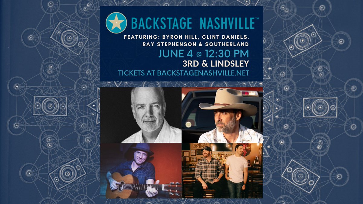 This lineup is a #CountryMusic fan's dream! Join us this Saturday @ @3rdAndLindsley as we feature songwriters who've written songs 4 Alabama, Eric Church, George Strait, Blake Shelton, Jon Pardi, Kenny Chesney & more + #Nashville's hottest rising stars! 🎟️bit.ly/BSNJune4