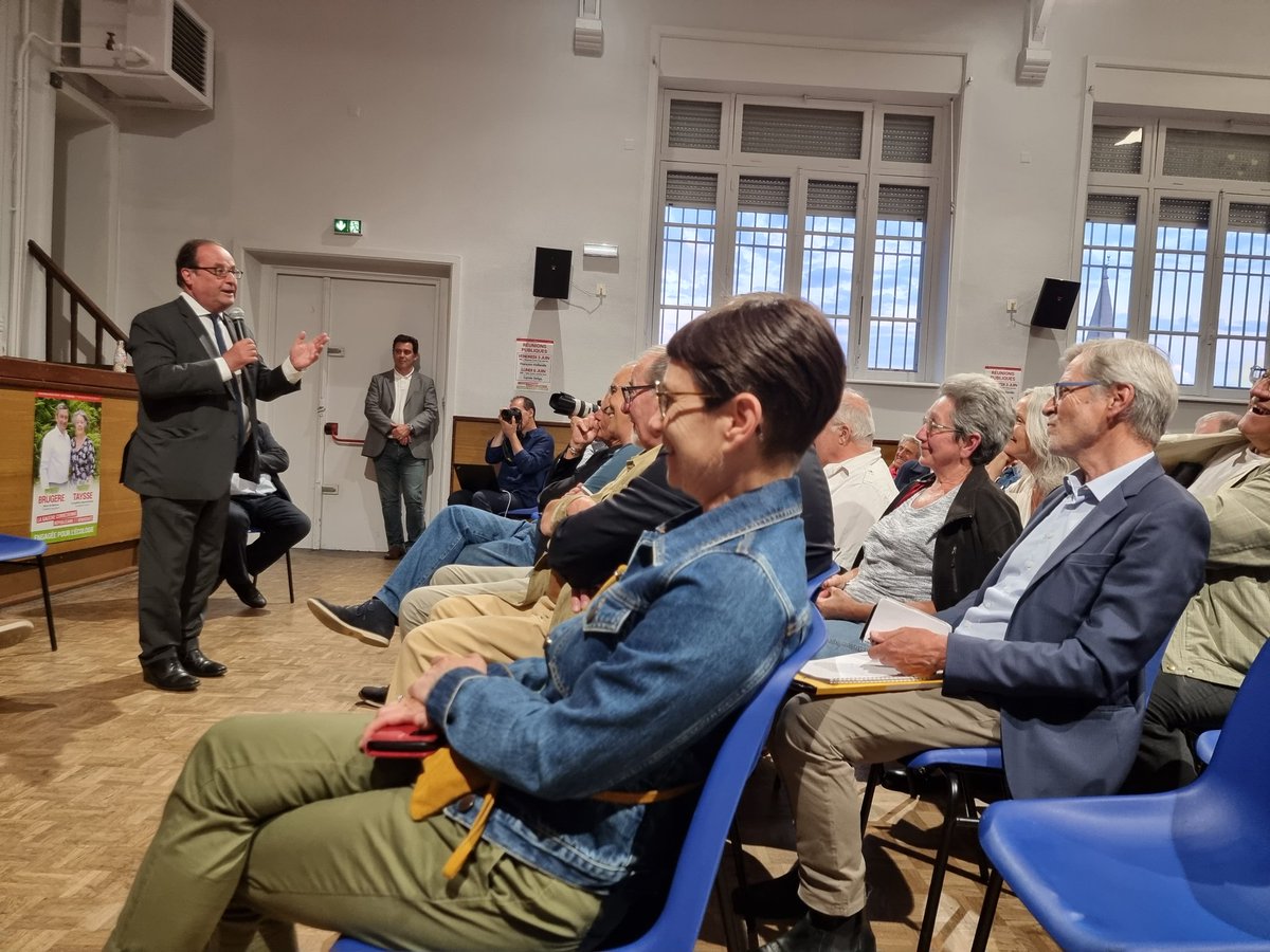 #legislatives2022 en #Correze François Hollande et Bernard Cazeneuve à Donzenac en soutien aux candidats dissidents face à la Nupes