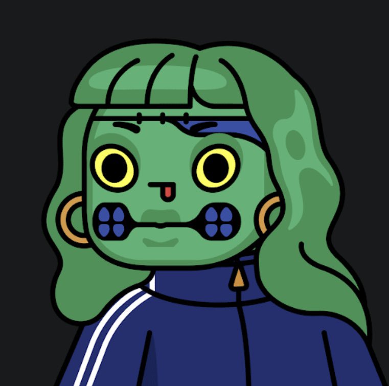 EOBsea123's tweet photo. @betty_nft @Deadfellaz My favorite NFT I own 💚👋 https://t.co/aNlHozfW8x