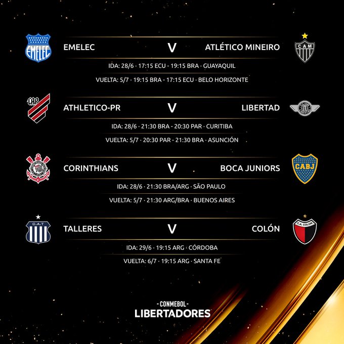 Libertadores 2022 Tabela Oitavas