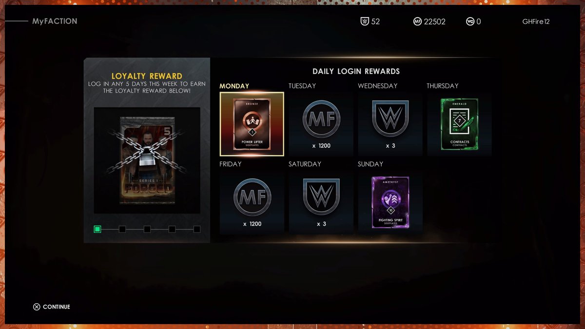 FIRE_NLE's tweet image. Get you loyalty rewards this week for a new pack in MyFaction.🔥🔥🔥

#Wrestling #Dailylogin #Rewards #2K #2K22 #NLE #WWE #WWEgames #WWE2K22 #Free #PS5Share