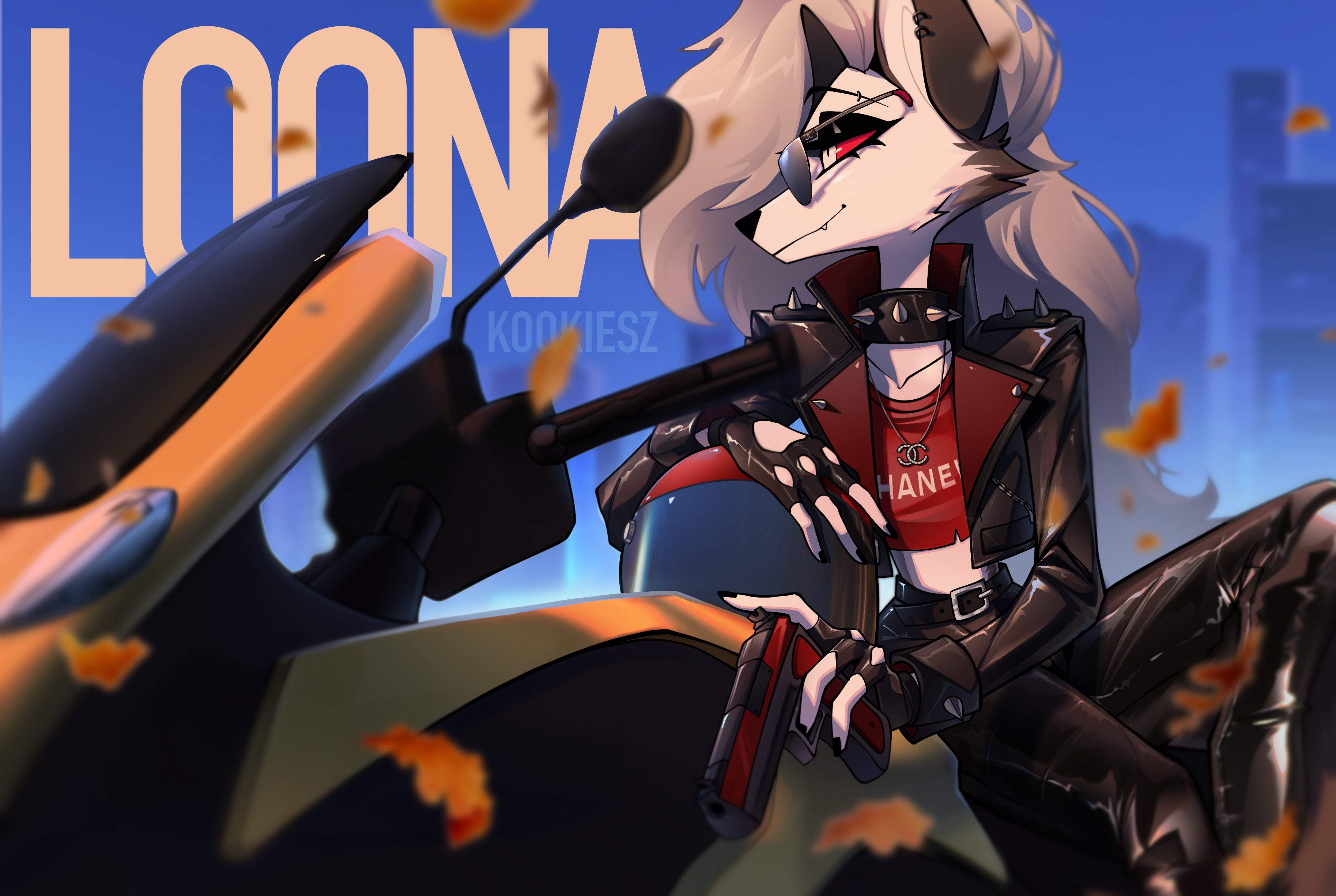 Loona Hellhound Retro Helluva Boss X Hazbin Hotel