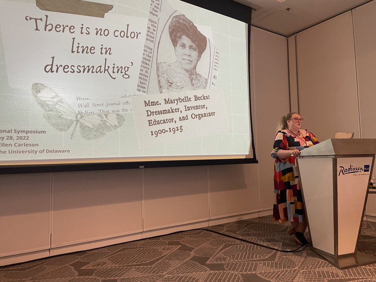 Finally home from a great @CostumeSociety Symposium. Many thanks to @UDMatCult @udhistory @udcas for the support that allowed me to share some of Marybelle's story #materialculture #dresshistory #designhistory #phdlife #fashionhistory