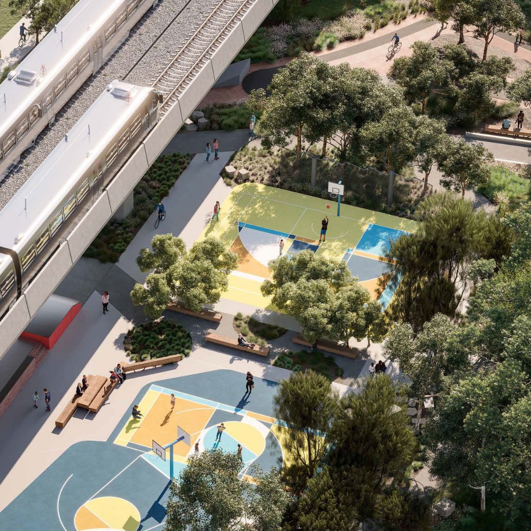 nswdphi's tweet photo. Sydney's north-west is set for a new state-of-the-art park as part of the #ParksForPeople program 🙌 feat. a new bike pump track, skate plaza, public art and 60 new trees 🛹🌳 Learn more at https://t.co/gXn3WeZtTq 👈 @TheHillsCouncil https://t.co/GKlTkcGHx7