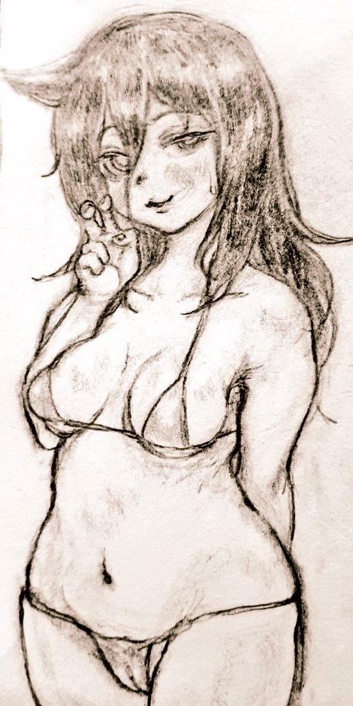 スケベピクチャー、
私の好きな言葉です
#今月描いた絵を晒そう
#わたモテ 