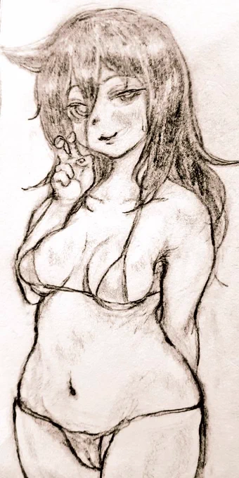 スケベピクチャー、
私の好きな言葉です
#今月描いた絵を晒そう
#わたモテ 