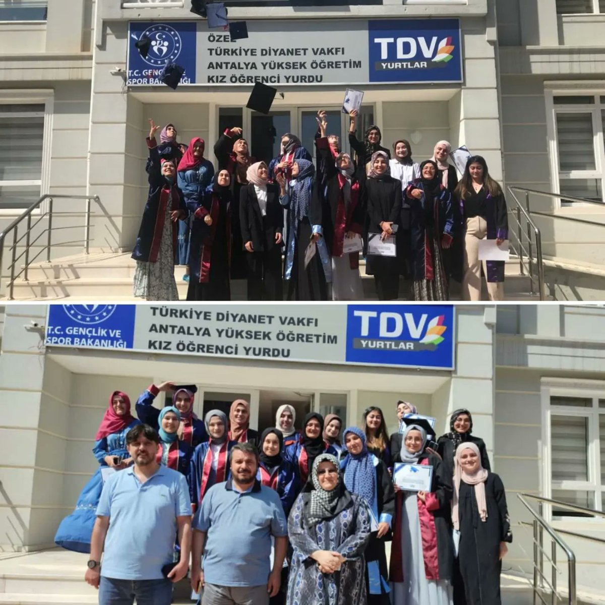 tdvyurtlar's tweet photo. 📢" Mezuniyetten Mesuliyete"

📍Antalya Yükseköğrenim Kız öğrenci Yurdu

 İl Müftüsü Nazif Fethi YALÇINKAYA, Akdeniz Ü. İlahiyat F. Dkn Ahmet ÖGKE,Akademi K. Orhan AKKOÇ, Akdeniz Ü. İlahiyat F. Doç Dr. Şeref GÖKÜŞ,İl V. Hatice ÖGKE'nin katılımıyla 28 öğrencimiz mezun oldu. https://t.co/fqU69P3z1b