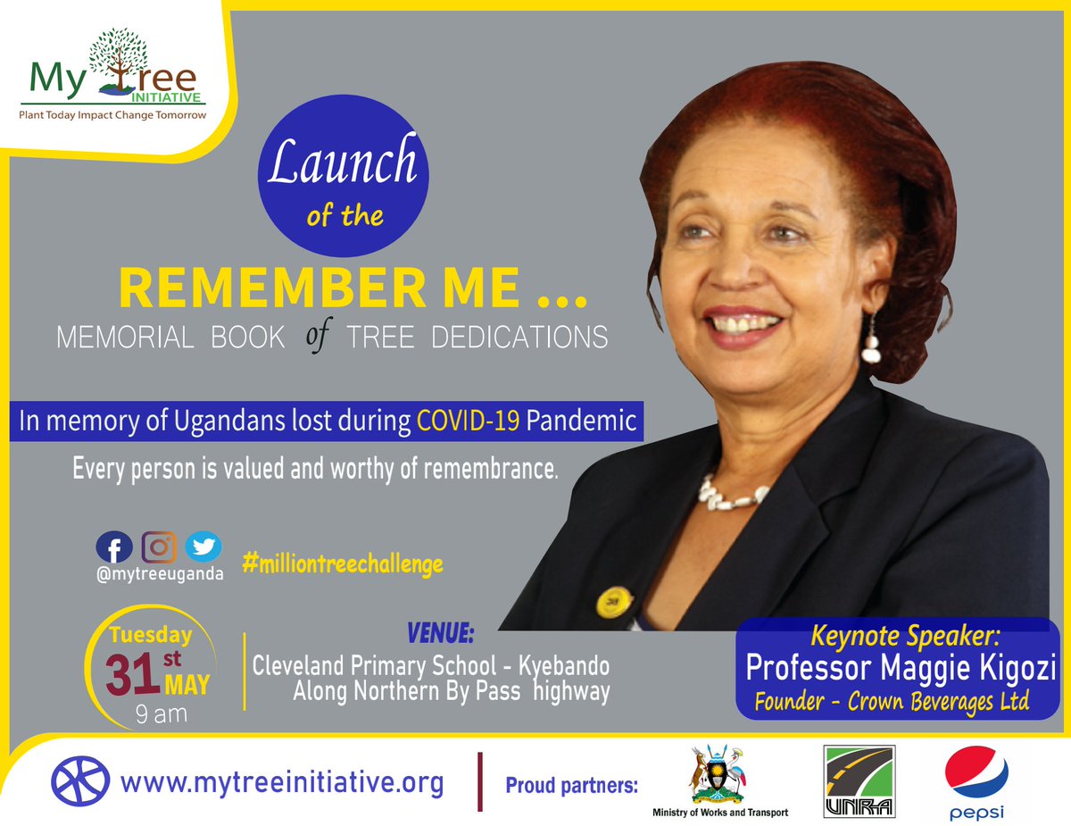 mytreeUganda's tweet photo. Every one is valued and worthy of remembrance!π π΄
Join us today as we officially launch our "Remember Me" memorial tree book of dedications that seeks to honour all Ugandans we've lost to & during COVID-19, through trees.
#milliontreechallenge #RememberMeBook
@KigoziMaggie https://t.co/7qhZUjhRfU